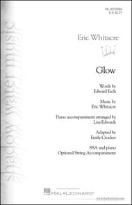 Glow SSA choral sheet music cover